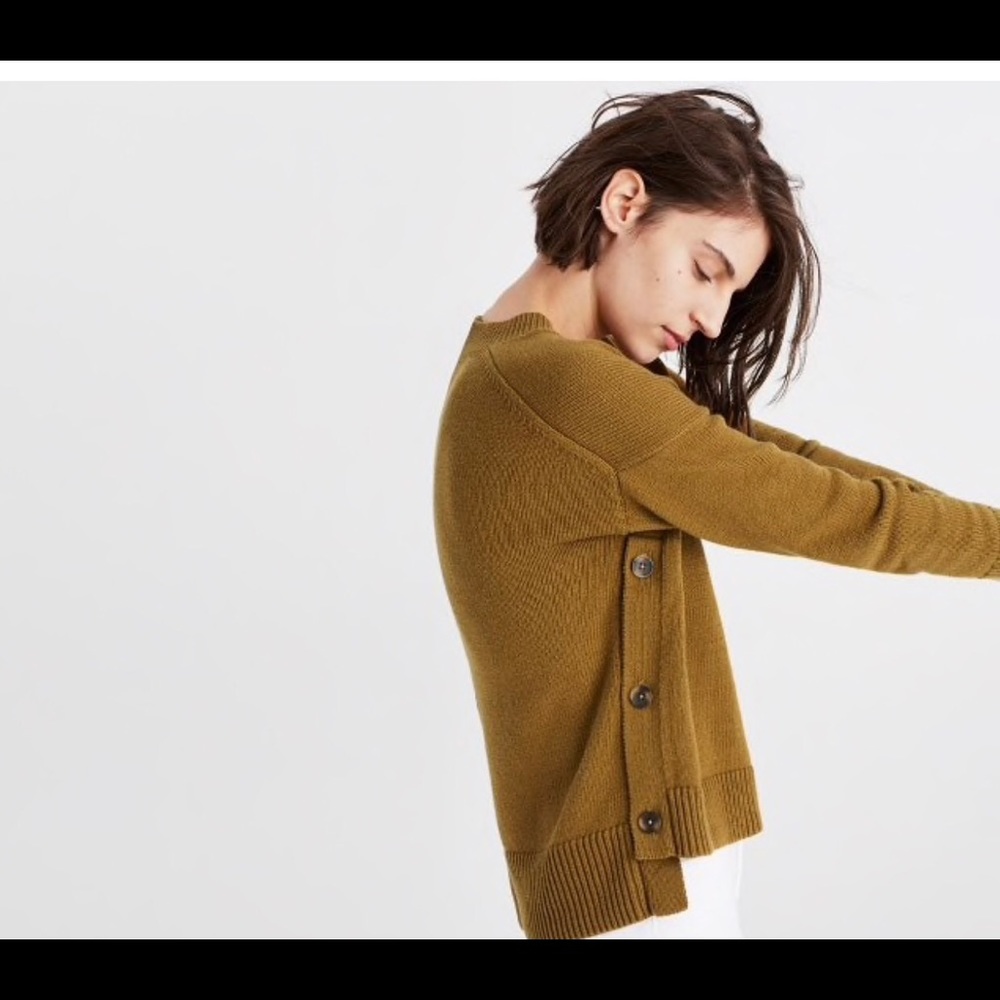 Madewell Brownstone Side Button Sweater